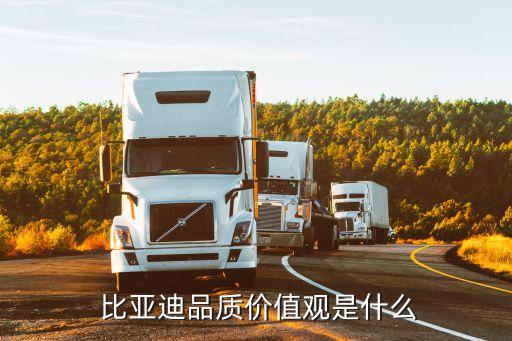  比亞迪品質(zhì)價(jià)值觀(guān)是什么