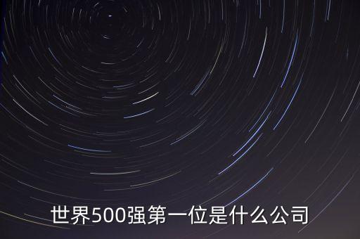 世界500強第一位是什么公司