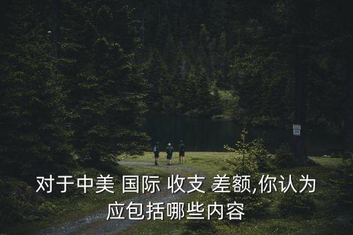 對(duì)于中美 國際 收支 差額,你認(rèn)為應(yīng)包括哪些內(nèi)容