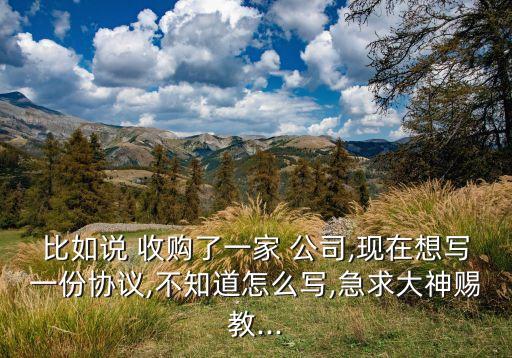 公司收購(gòu)說明,公司被收購(gòu)說明什么