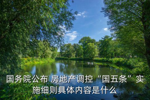 國務(wù)院公布 房地產(chǎn)調(diào)控“國五條”實施細則具體內(nèi)容是什么
