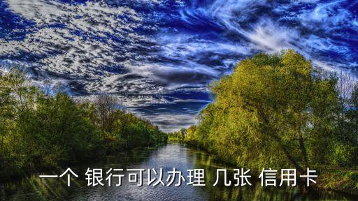 一個 銀行可以辦理 幾張 信用卡