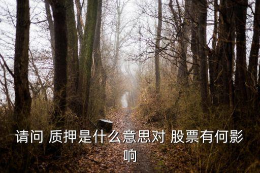 請(qǐng)問 質(zhì)押是什么意思對(duì) 股票有何影響