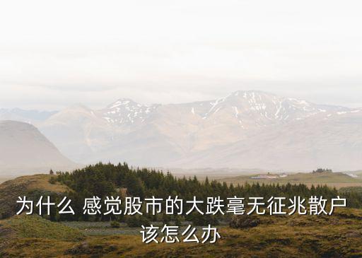 為什么 感覺(jué)股市的大跌毫無(wú)征兆散戶該怎么辦