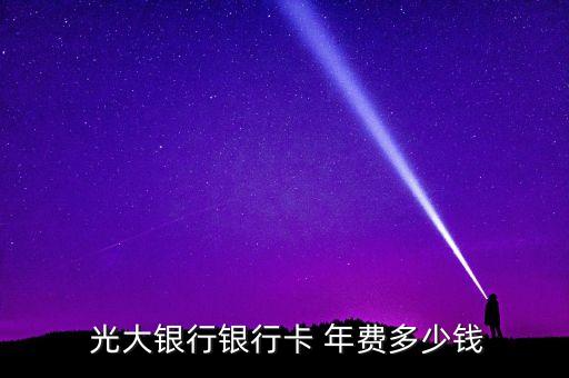 光大銀行信用卡的年費(fèi)