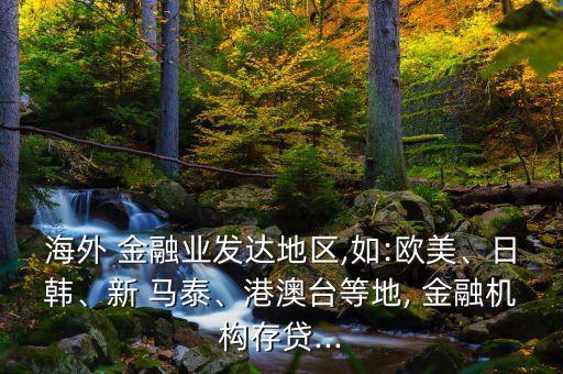 海外 金融業(yè)發(fā)達(dá)地區(qū),如:歐美、日韓、新 馬泰、港澳臺等地, 金融機構(gòu)存貸...