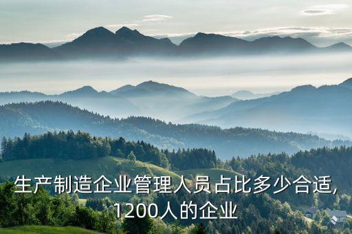 生產制造企業(yè)管理人員占比多少合適,1200人的企業(yè)