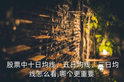  股票中十日均線、五日均線、三日均線怎么看,哪個更重要