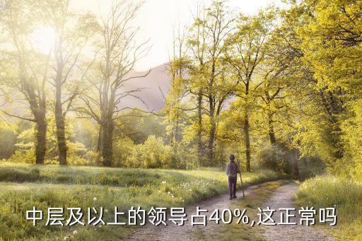 中層及以上的領導占40%,這正常嗎