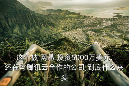 這個(gè)被 網(wǎng)易 投資5000萬美元,還在與騰訊云合作的公司,到底什么來頭