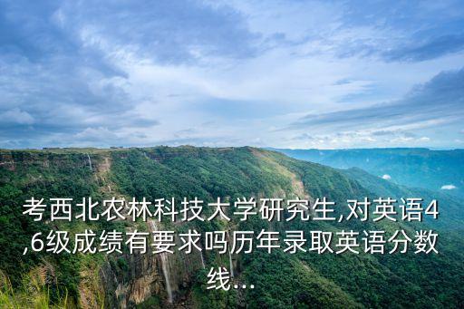 考西北農(nóng)林科技大學(xué)研究生,對(duì)英語4,6級(jí)成績有要求嗎歷年錄取英語分?jǐn)?shù)線...