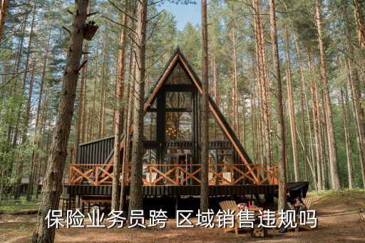 保險業(yè)務員跨 區(qū)域銷售違規(guī)嗎