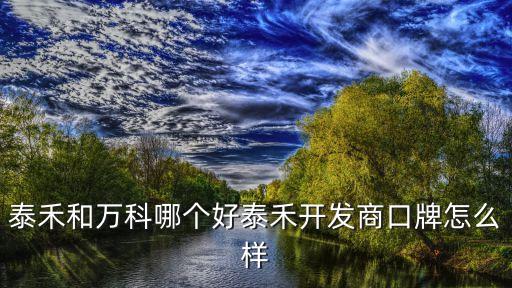 泰禾和萬(wàn)科哪個(gè)好泰禾開(kāi)發(fā)商口牌怎么樣