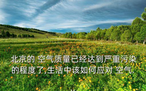  北京的 空氣質(zhì)量已經(jīng)達到嚴重污染的程度了,生活中該如何應對 空氣...