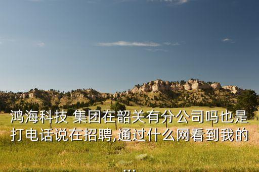 鴻?？萍?集團在韶關有分公司嗎也是打電話說在招聘,通過什么網(wǎng)看到我的...