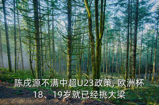 陳戌源不滿中超U23政策, 歐洲杯18、19歲就已經(jīng)挑大梁