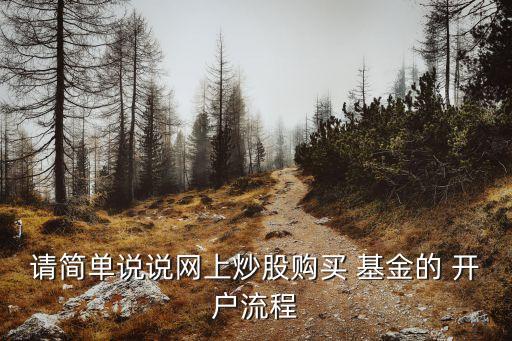 請(qǐng)簡單說說網(wǎng)上炒股購買 基金的 開戶流程