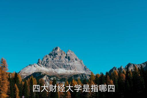 中國(guó)四大金融名校,中國(guó)老牌四大名校