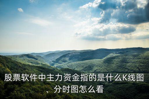 股票軟件中主力資金指的是什么K線圖、分時圖怎么看