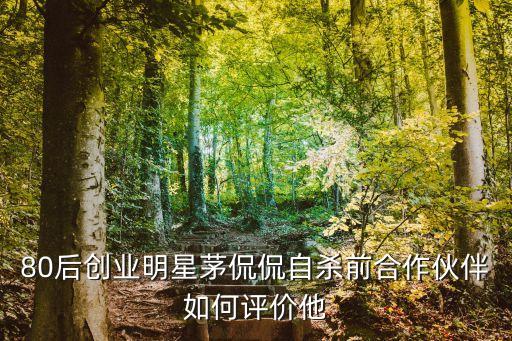 80后創(chuàng)業(yè)明星茅侃侃自殺前合作伙伴如何評價(jià)他