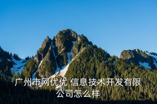  廣州市網優(yōu)優(yōu) 信息技術開發(fā)有限 公司怎么樣
