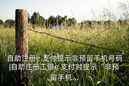 工商銀行e支付注冊
