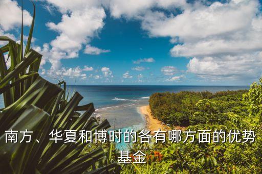 南方、華夏和博時(shí)的各有哪方面的優(yōu)勢 基金