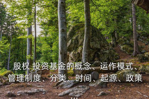  股權(quán) 投資基金的概念、運(yùn)作模式、 管理制度、分類、時(shí)間、起源、政策...
