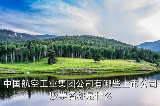 中國航空工業(yè)集團(tuán)公司有哪些上市公司 股票名稱是什么