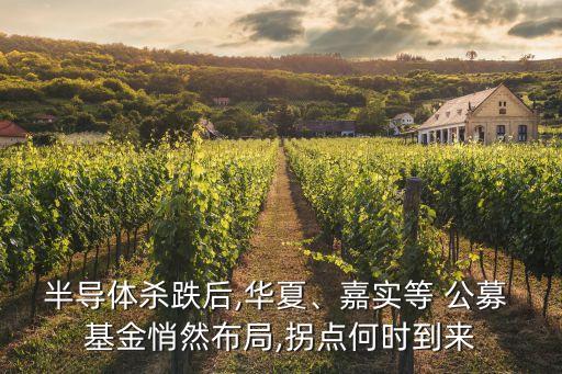 半導體殺跌后,華夏、嘉實等 公募 基金悄然布局,拐點何時到來