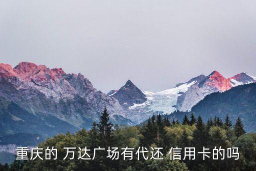 重慶的 萬達(dá)廣場(chǎng)有代還 信用卡的嗎