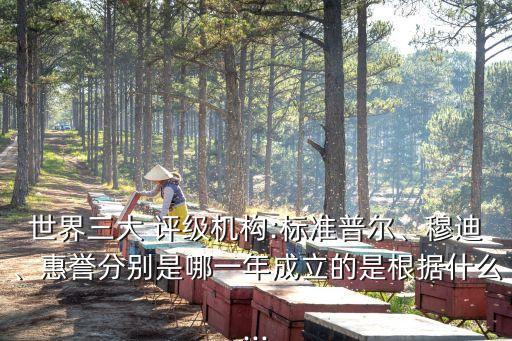世界三大 評級機(jī)構(gòu):標(biāo)準(zhǔn)普爾、穆迪、惠譽(yù)分別是哪一年成立的是根據(jù)什么...
