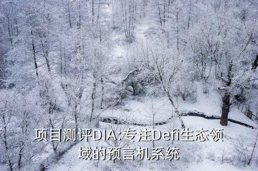項目測評DIA:專注Defi生態(tài)領域的預言機系統(tǒng)