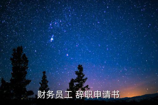 財(cái)務(wù)員工 辭職申請(qǐng)書(shū)