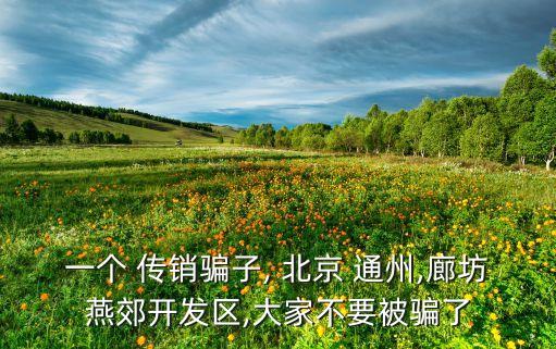 一個(gè) 傳銷(xiāo)騙子, 北京 通州,廊坊燕郊開(kāi)發(fā)區(qū),大家不要被騙了