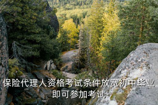 保險代理人資格考試條件放寬初中畢業(yè)即可參加考試