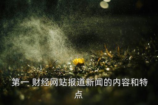  第一 財(cái)經(jīng)網(wǎng)站報道新聞的內(nèi)容和特點(diǎn)