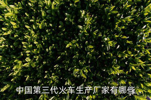 中國(guó)第三代火車生產(chǎn)廠家有哪些