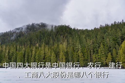 中國(guó)四大銀行是中國(guó)銀行、農(nóng)行、建行、工商八大股份是哪八個(gè)銀行