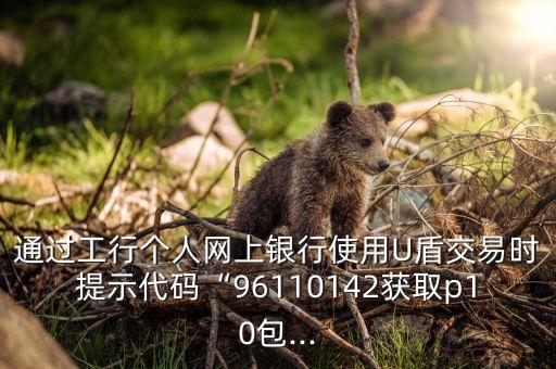通過工行個(gè)人網(wǎng)上銀行使用U盾交易時(shí)提示代碼“96110142獲取p10包...