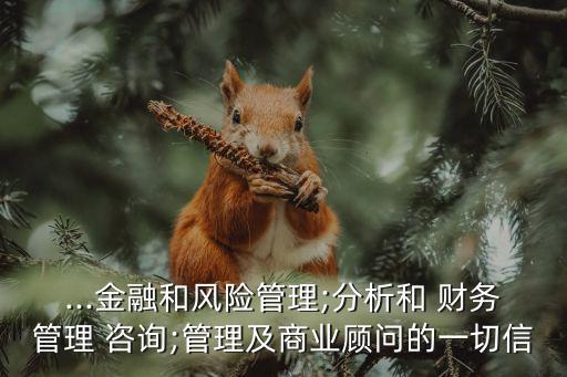 ...金融和風險管理;分析和 財務(wù)管理 咨詢;管理及商業(yè)顧問的一切信