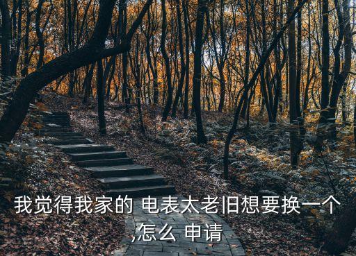 我覺得我家的 電表太老舊想要換一個,怎么 申請