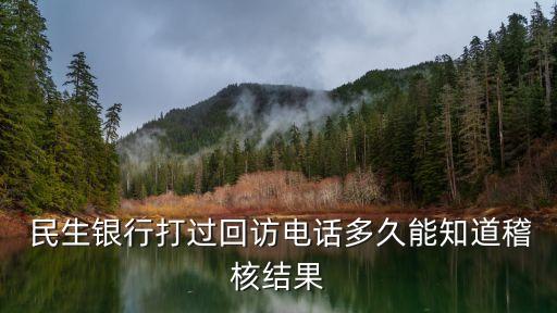  民生銀行打過(guò)回訪電話多久能知道稽核結(jié)果