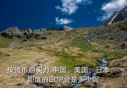按貨幣購買力,中國、美國、日本、 印度的GDP會是多少呢