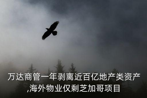  萬達商管一年剝離近百億地產(chǎn)類資產(chǎn),海外物業(yè)僅剩芝加哥項目