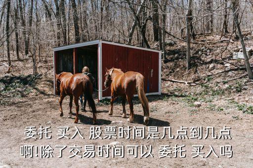  委托 買(mǎi)入 股票時(shí)間是幾點(diǎn)到幾點(diǎn)啊!除了交易時(shí)間可以 委托 買(mǎi)入嗎