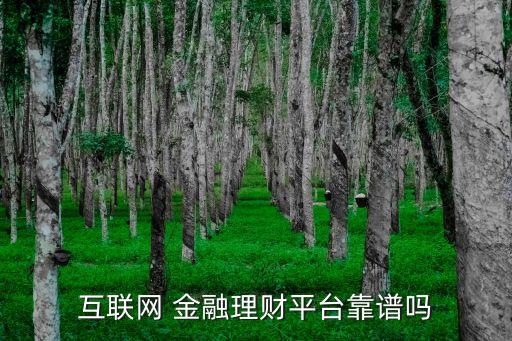 互聯網 金融理財平臺靠譜嗎