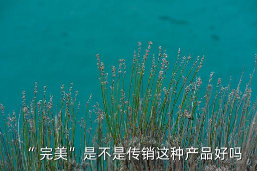 “ 完美”是不是傳銷(xiāo)這種產(chǎn)品好嗎
