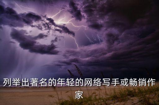 列舉出著名的年輕的網(wǎng)絡(luò)寫(xiě)手或暢銷(xiāo)作家