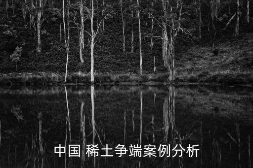中國(guó) 稀土爭(zhēng)端案例分析